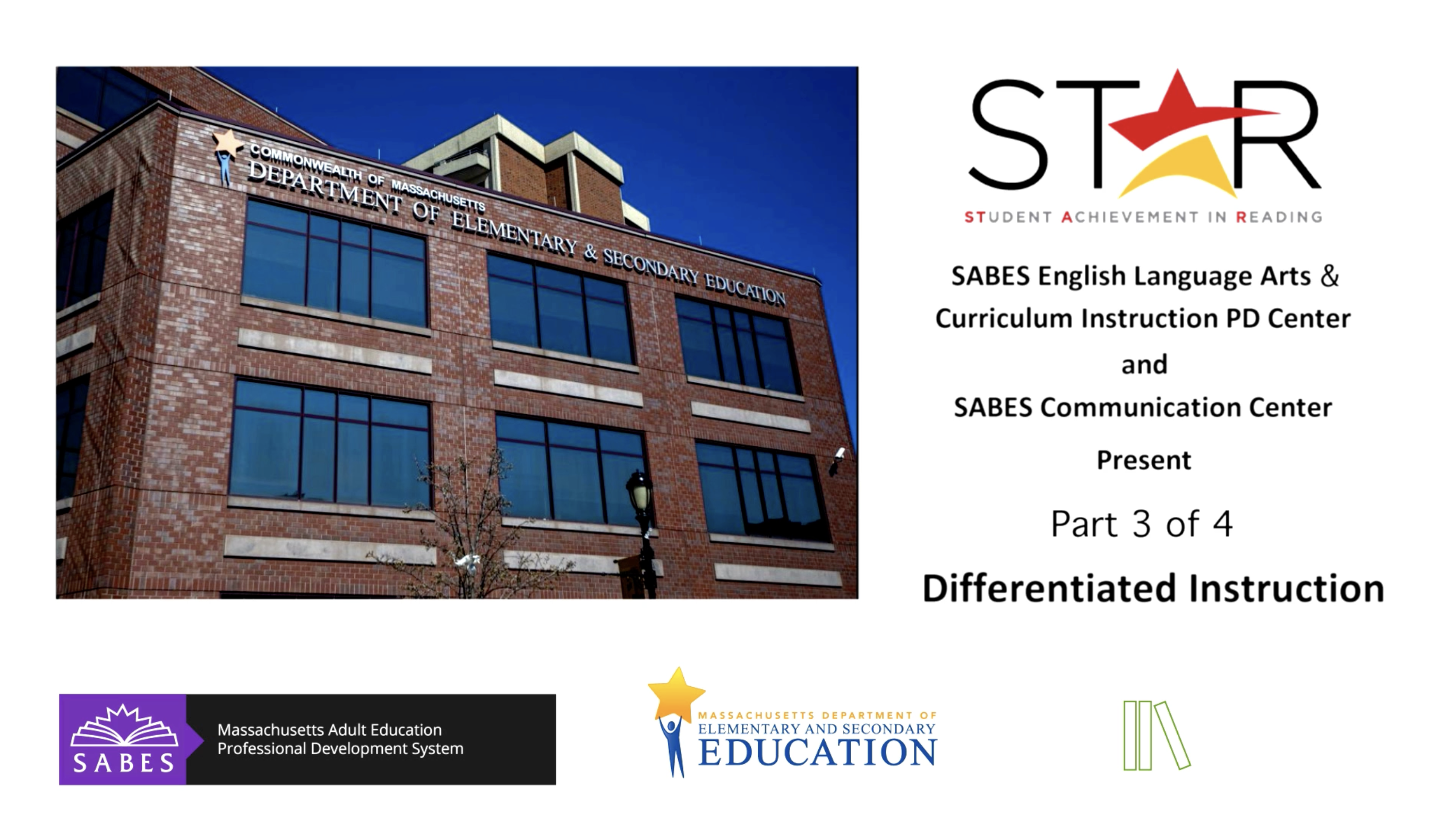 image of title slide: STAR 3