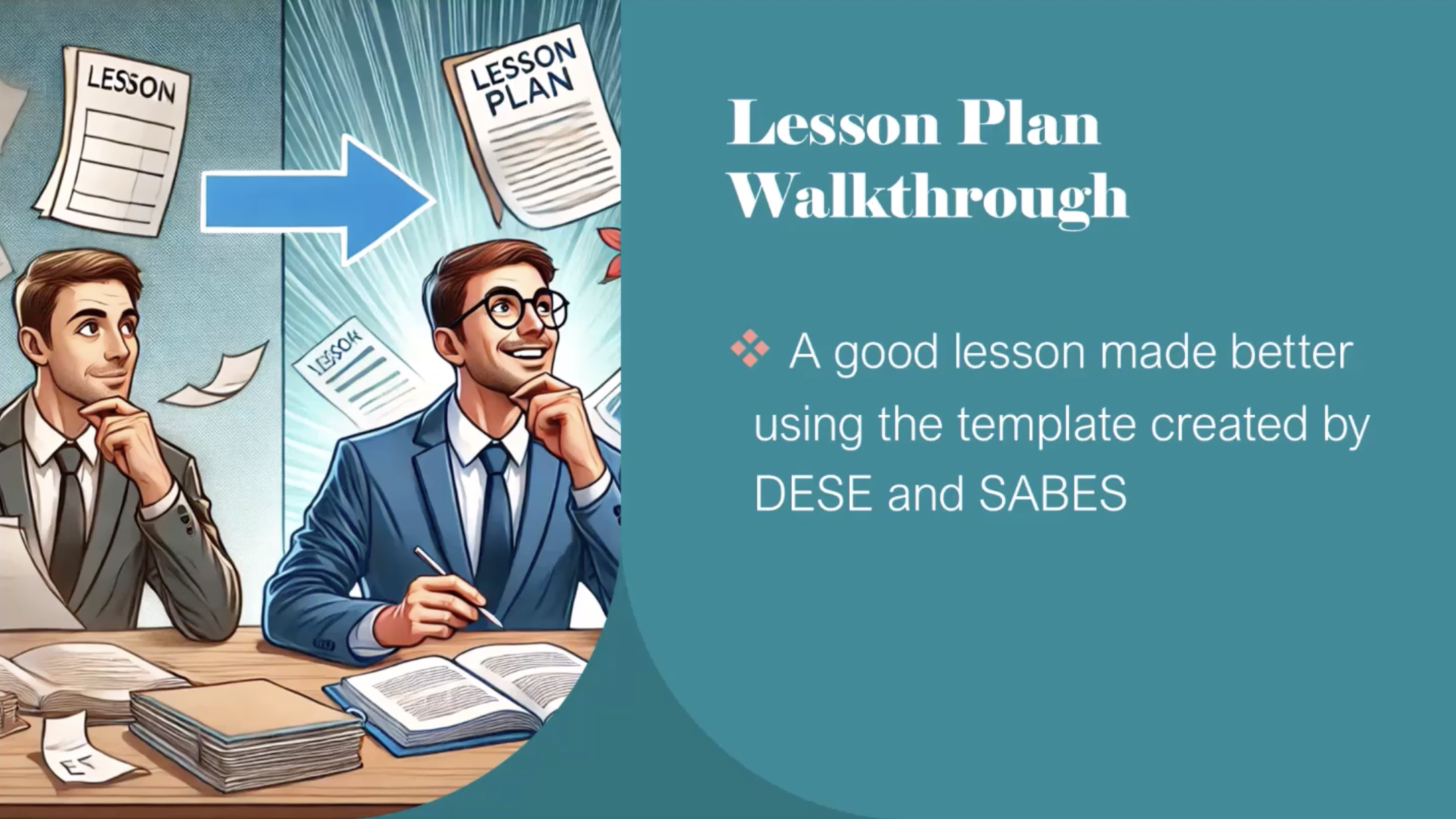 screenshot from video: illustration of two adult males