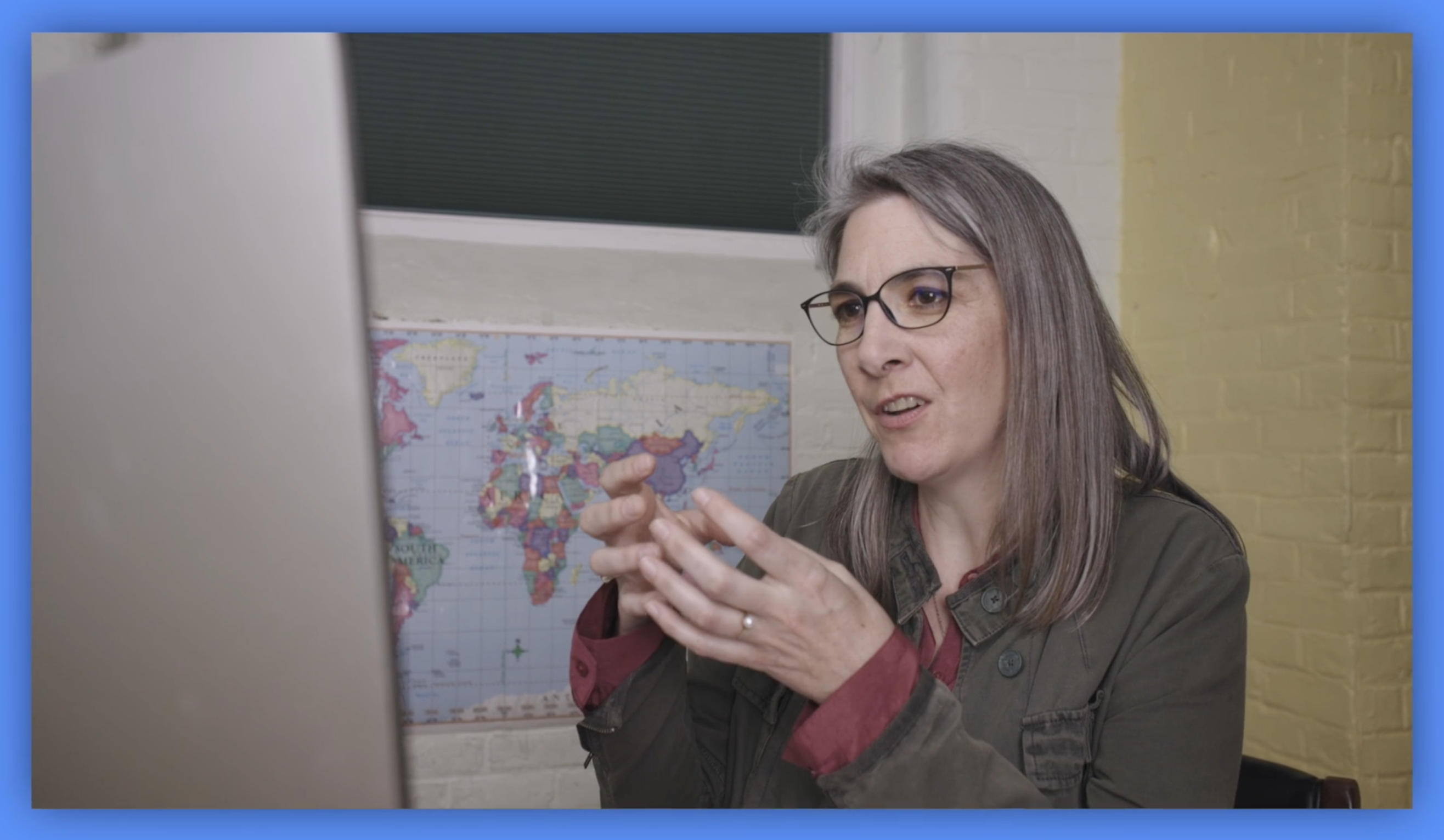screenshot from video: teacher demonstration