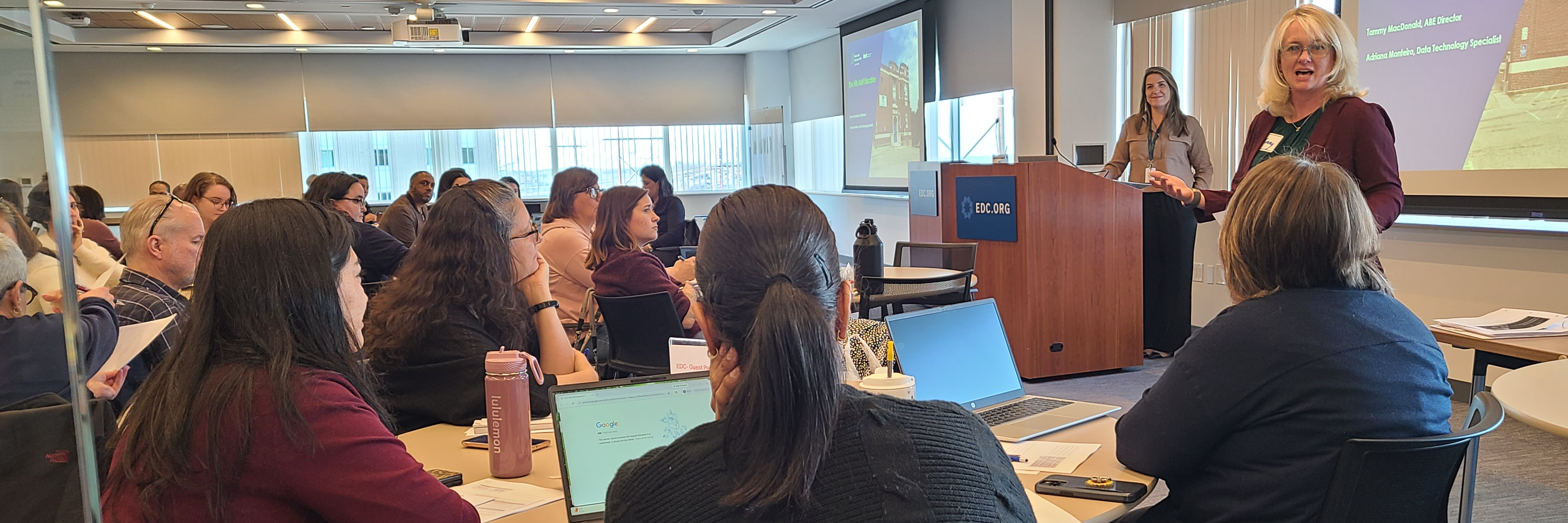 New Directors Orientation - April 2026 - A room full of participants with a speaker introducing the workshop