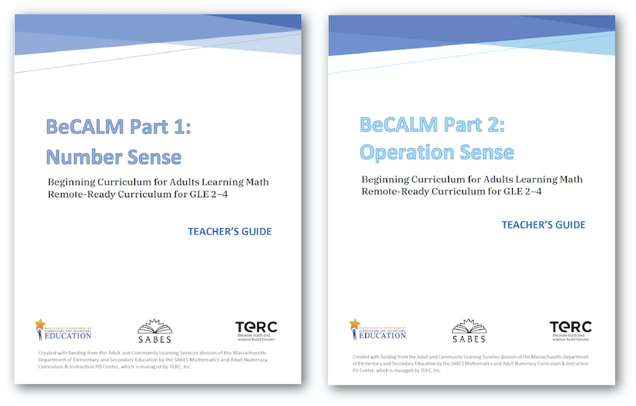 BeCALM Number Sense & Operation Sense covers