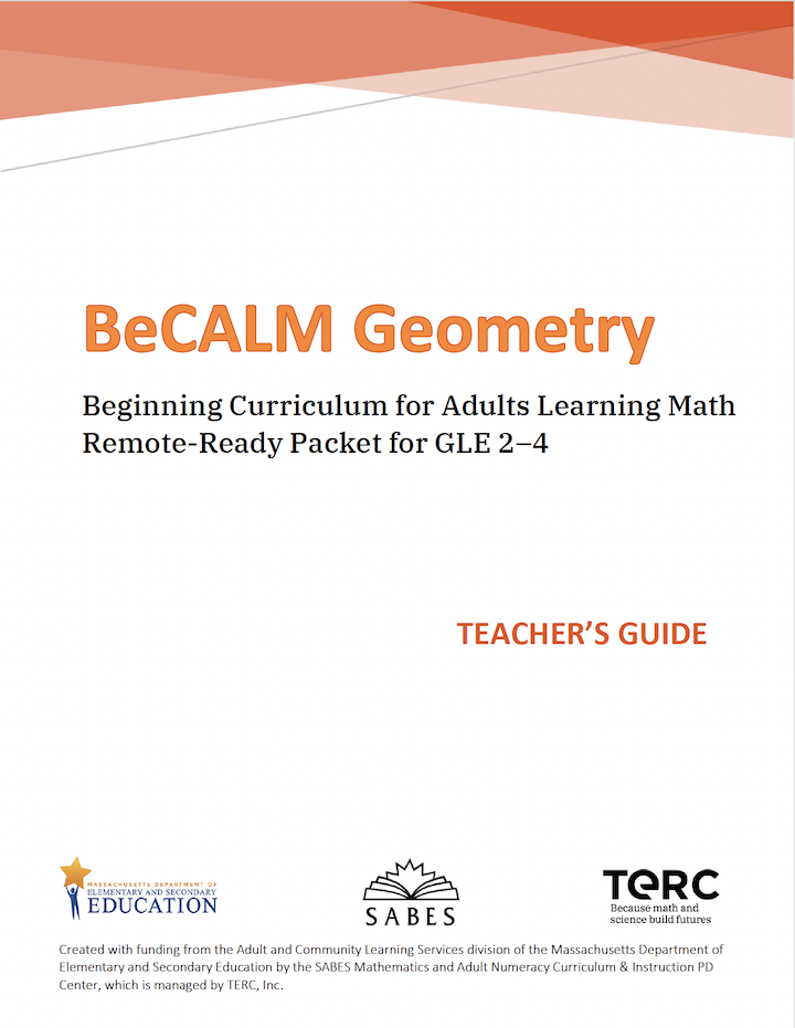 cover of BeCALM teacher packet