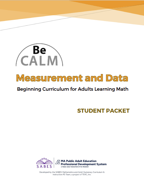 BeCALM Measurement and Data student packet cover