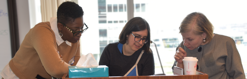 3 adult ed instructors collaborating 