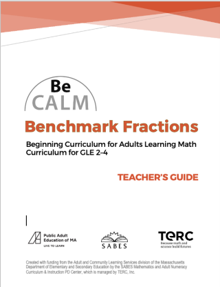 BeCALM Benchmark Fractions teacher cover